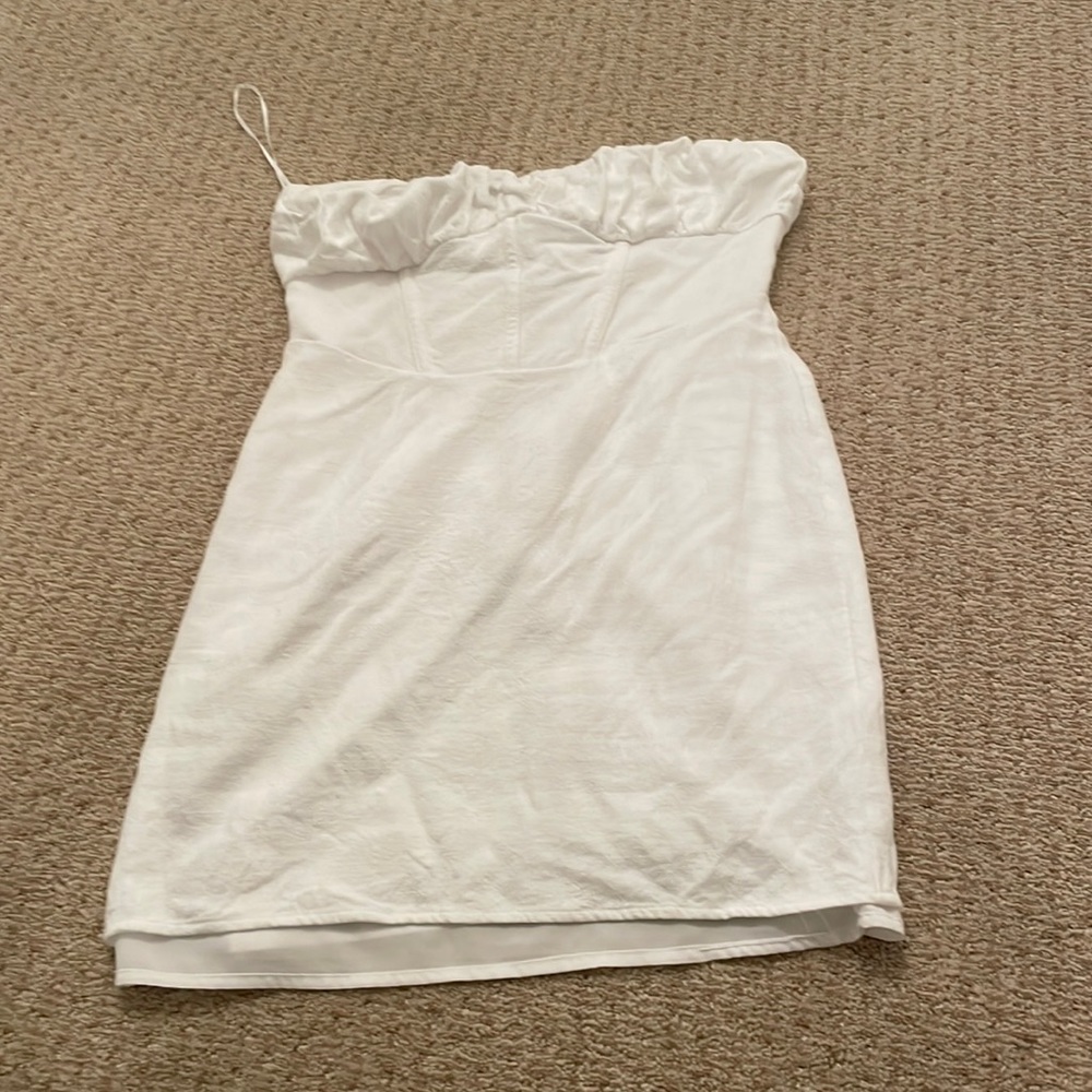 Sky to moon white medium strapless dress